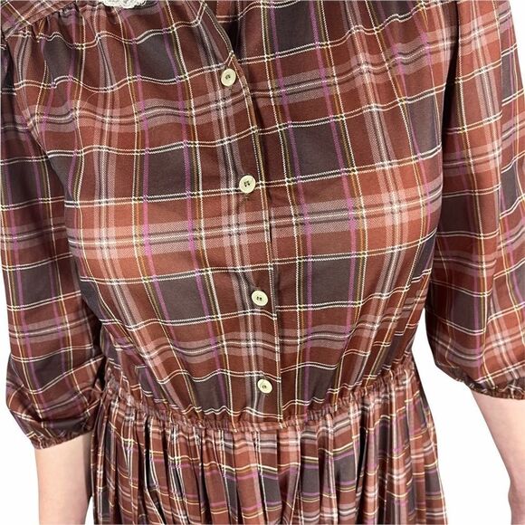 Non-Stop Vintage Plaid Midi Dress - Picture 7 of 11